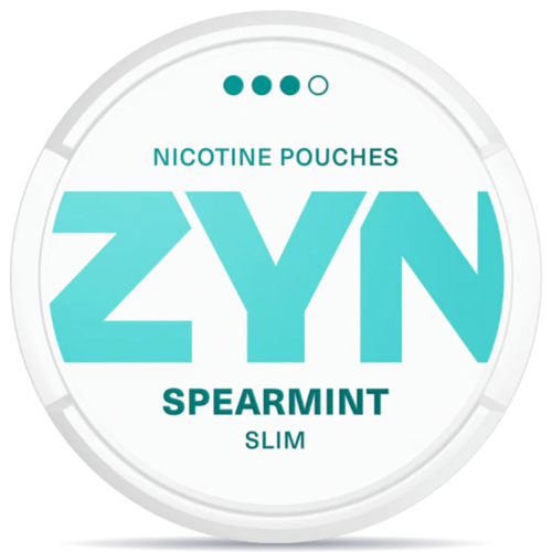 ZYN Spearmint Slim nicotine pouch – smooth and slightly sweet mint flavor in a slim tobacco-free format